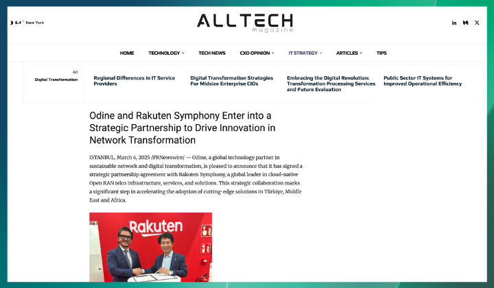 Odine ve Rakuten Symphony Dijital Dönüşümde İnovasyonu Hızlandırmak için Stratejik İş Ortaklığını Duyurdu